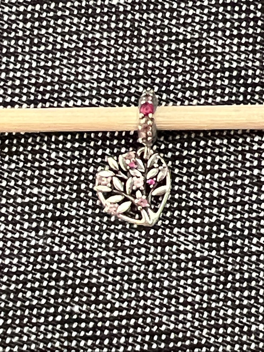 Pandora Pink Heart Family Tree Dangle